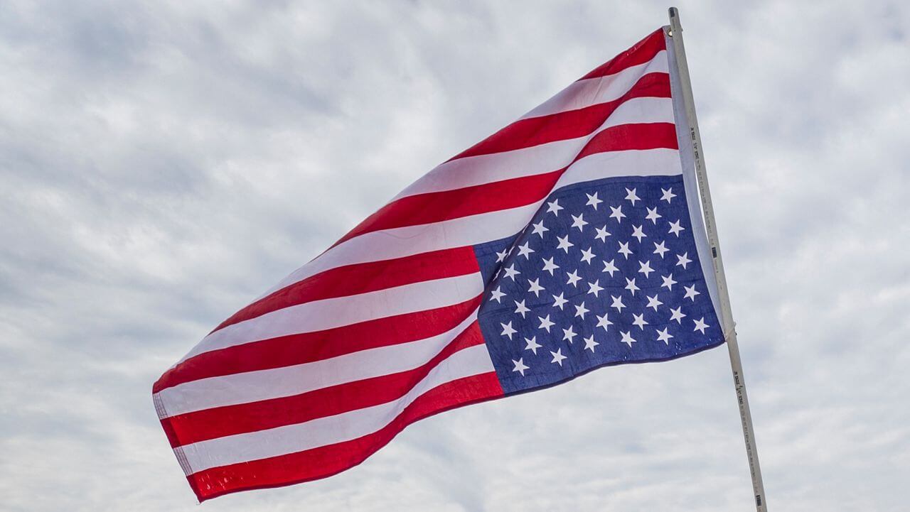 black american flag upside down